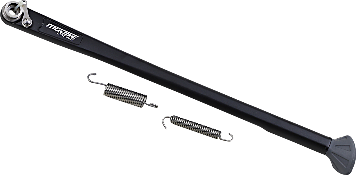 MOOSE OFFROAD 16.5-inch aluminum side stand for ATV and dirt bikes, featuring durable construction and easy installation.