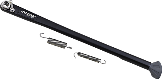 MOOSE OFFROAD 16.5-inch aluminum side stand for ATV and dirt bikes, featuring durable construction and easy installation.