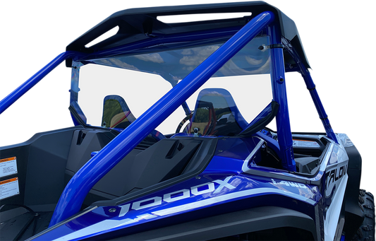 Clear polycarbonate back panel for Honda Talon by MOOSE OFFROAD, designed as a durable barrier for off-road vehicles.