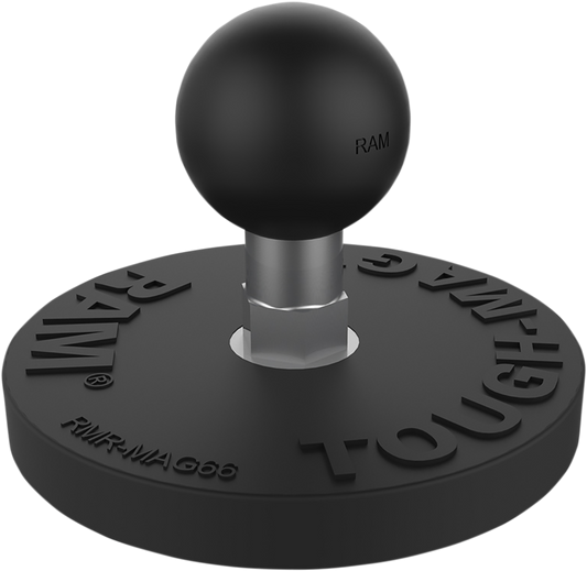Bill's Exhausts RAM MOUNTS Ball Mount Tough-Mag engine mount with 66mm size, designed for secure equipment installation.