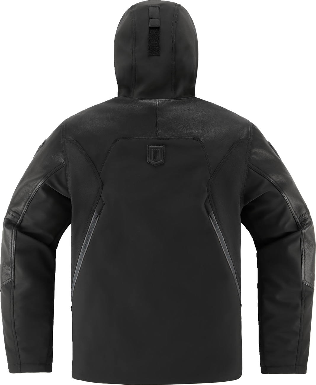 Black ICON Basehawk2 jacket in small size with zip-up front and logo details from Bill's Exhausts.