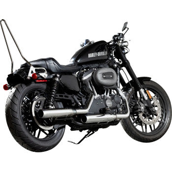 Chrome BILTWELL EXFIL Sissy Bar XL for motorcycle, featuring a sleek, polished design with mounting hardware visible.
