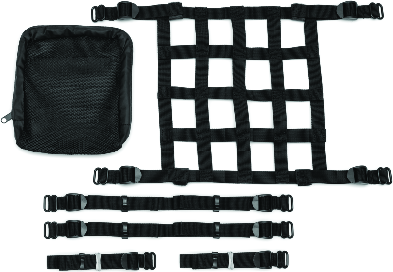 Kuryakyn Torke 25L waterproof motorcycle backpack with reflective logos and versatile storage, shown in black with reflective details.