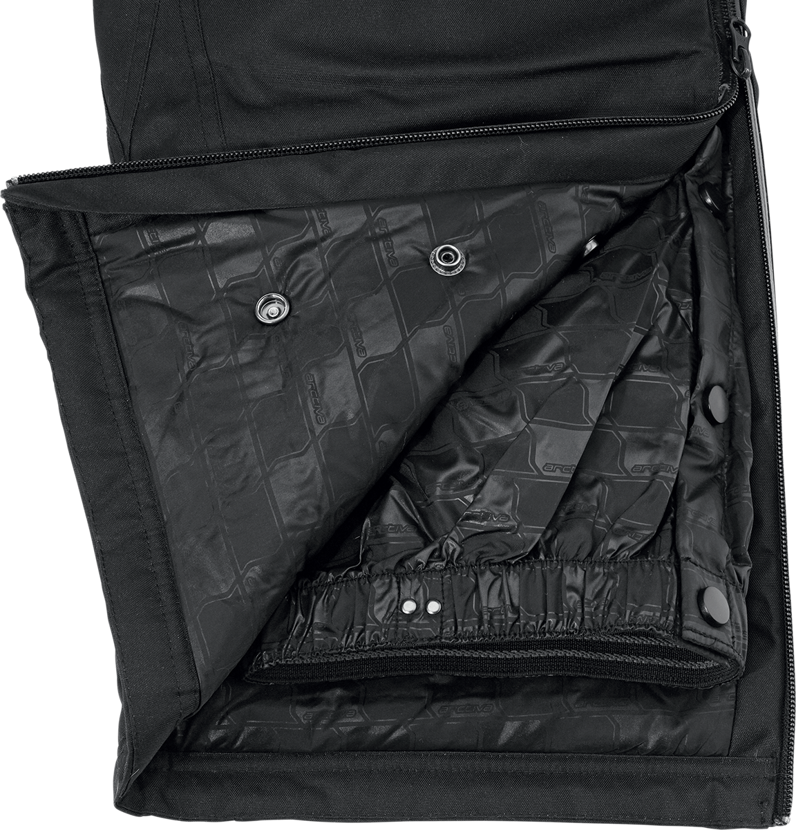 Black ARCTIVA Women's Pivot Bib in 2XL, featuring adjustable straps and waterproof fabric, designed for outdoor activities.