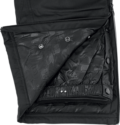 Black ARCTIVA Women's Pivot Bib in 2XL, featuring adjustable straps and waterproof fabric, designed for outdoor activities.