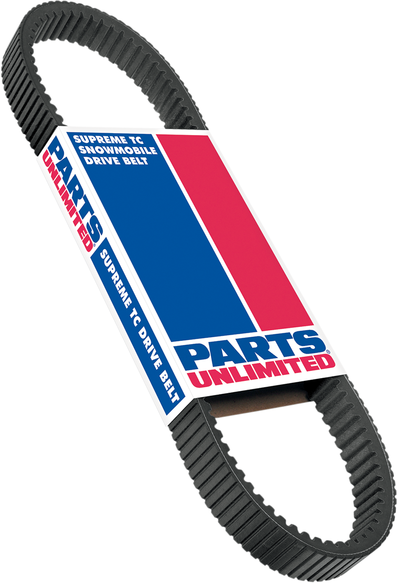 Parts Unlimited Supreme TC drive belt for Polaris 47-3902, high-performance snowmobile drive belt with durable construction.