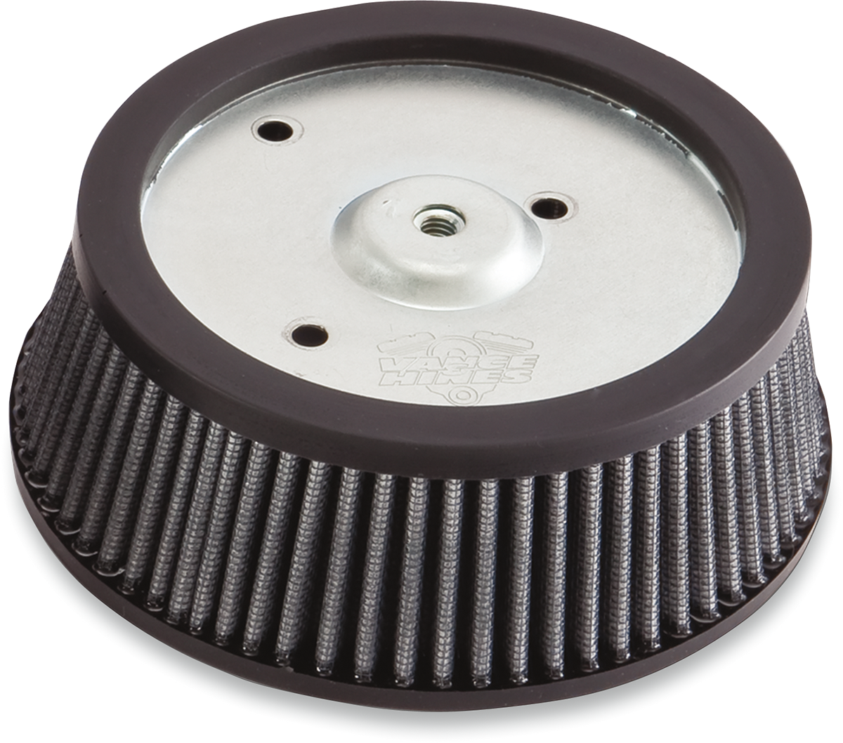 VANCE & HINES replacement air filter 23725 for Eliminator, Stingray, and Naked motorcycle models, shown in the image.