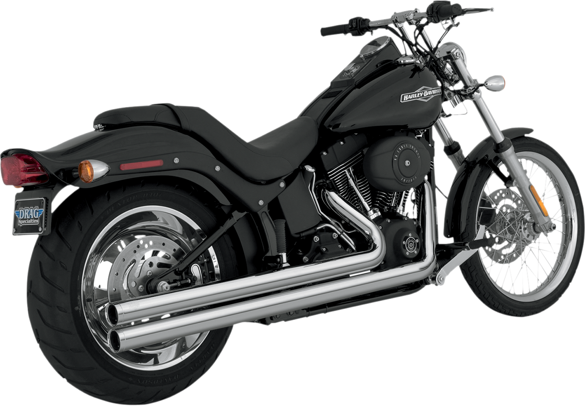 VANCE & HINES, Vance & Hines Big Shots Exhaust Chrome Long 17923 for Harley-Davidson Motorcycles