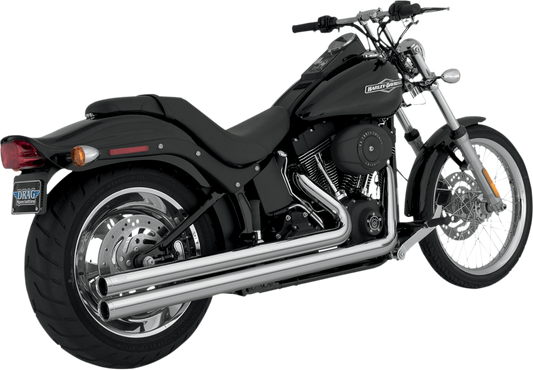 VANCE & HINES, Vance & Hines Big Shots Exhaust Chrome Long 17923 for Harley-Davidson Motorcycles