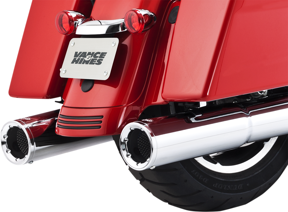 VANCE & HINES, Vance & Hines Hi-Output Mufflers - Chrome (Part #16463)