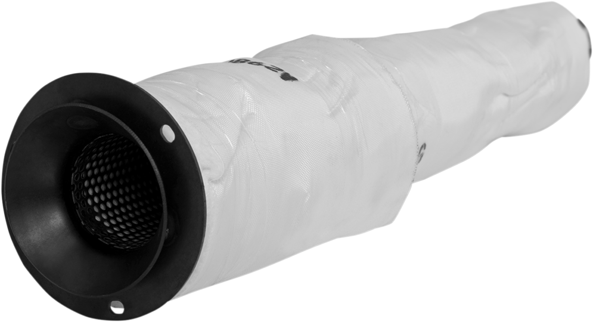 VANCE & HINES Pro Pipe Baffle Quiet 21906 for motorcycle exhaust systems, shown in black with mounting hardware.