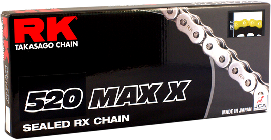 RK 520 Max-O connecting link with clip in gold, durable metal hardware for secure chain connections