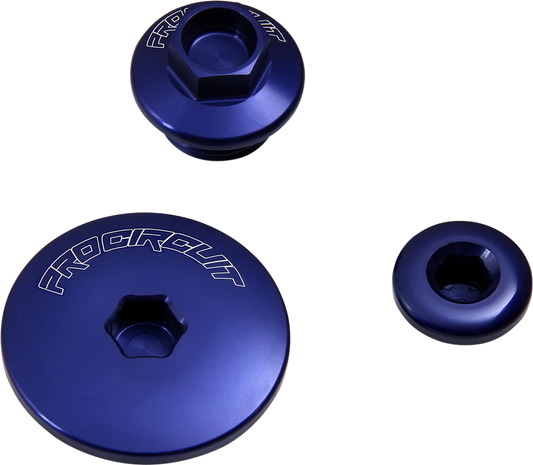 PRO CIRCUIT engine plug kit for Yamaha YZ 450F and 250F motocross bikes, includes essential plugs for engine maintenance.