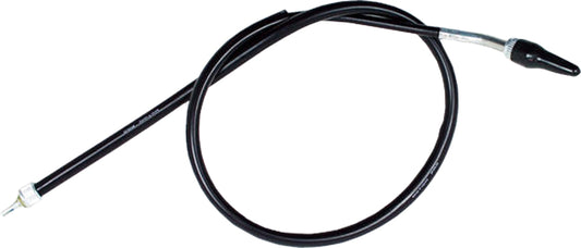 Black vinyl motorcycle speedo cable from MOTION PRO, model 03-0103, designed for reliable speedometer connection.