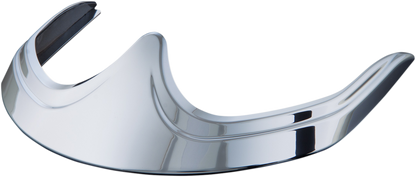 Chrome Fender Tip Accent for front engine by Bill's Exhausts, showcasing a shiny, polished chrome finish on the vehicle's fender.