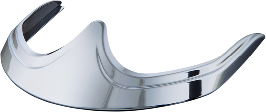 Chrome Fender Tip Accent for front engine by Bill's Exhausts, showcasing a shiny, polished chrome finish on the vehicle's fender.