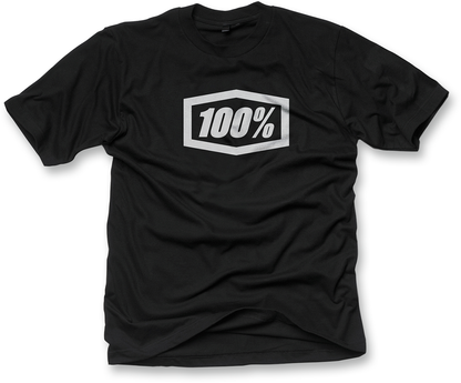 100% Icon T-Shirt - Black - Medium 20000-00021 - Howling Moto