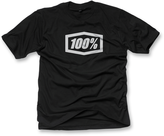 100% Icon T-Shirt - Black - Large 20000-00022 - Howling Moto