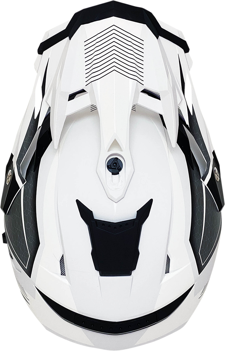 Matte white AFX FX-41 motorcycle helmet in medium size, featuring a sleek design and adjustable fit.