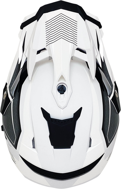 Matte white AFX FX-41 motorcycle helmet in medium size, featuring a sleek design and adjustable fit.