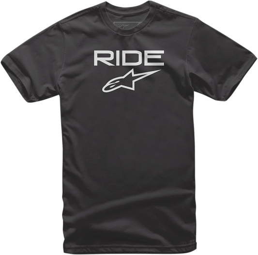 Alpinestars Ride 2.0 T-Shirt in black and white, medium size, featuring the brand logo on the front.