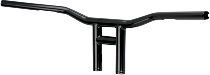 Black BILTWELL Tyson XL 8-inch handlebar for motorcycles, featuring a sleek design and durable construction.