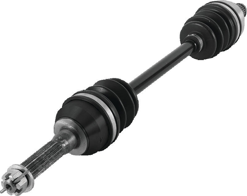 QuadBoss Polaris Sportsman 400 HO & 570 front left rugged axle part #609281, showing the sturdy metal axle with mounting points.