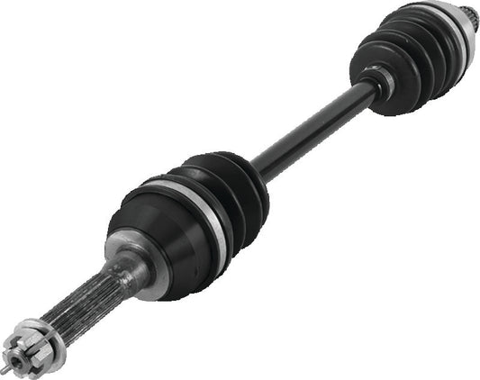 QuadBoss Polaris Sportsman 400 HO & 570 front left rugged axle part #609281, showing the sturdy metal axle with mounting points.