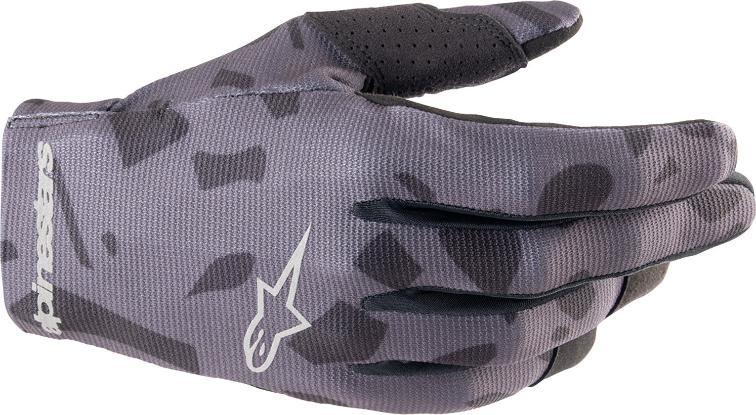 Alpinestars Youth Radar Gloves in Magnet Silver, 2XS, featuring protective padding and a sporty design for young riders.