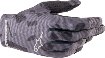Alpinestars Youth Radar Gloves in Magnet Silver, 2XS, featuring protective padding and a sporty design for young riders.
