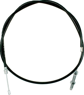 Motion Pro black vinyl clutch cable with chrome fittings and long housing, designed for motorcycle clutch systems.