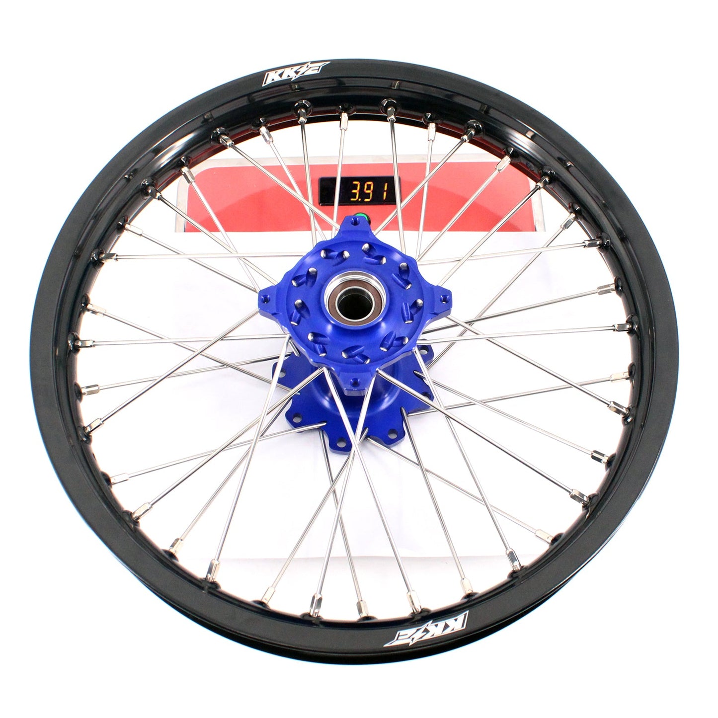 KKE 21 & 18 Enduro Rims for TM EN MX SMR 125-300 Blue Hub Black Rims - Howling Moto