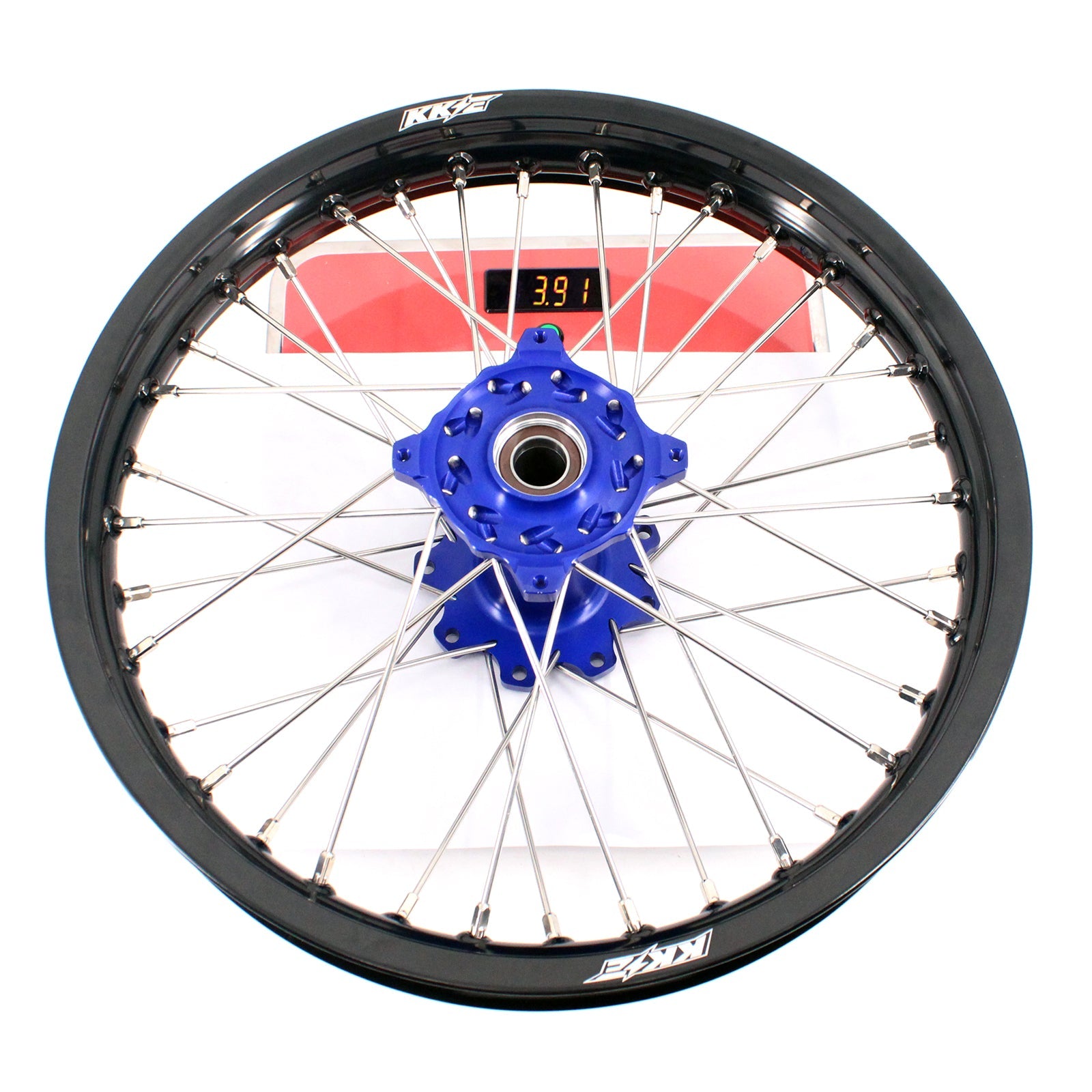 KKE 21 & 18 Enduro Rims for TM EN MX SMR 125-300 Blue Hub Black Rims - Howling Moto
