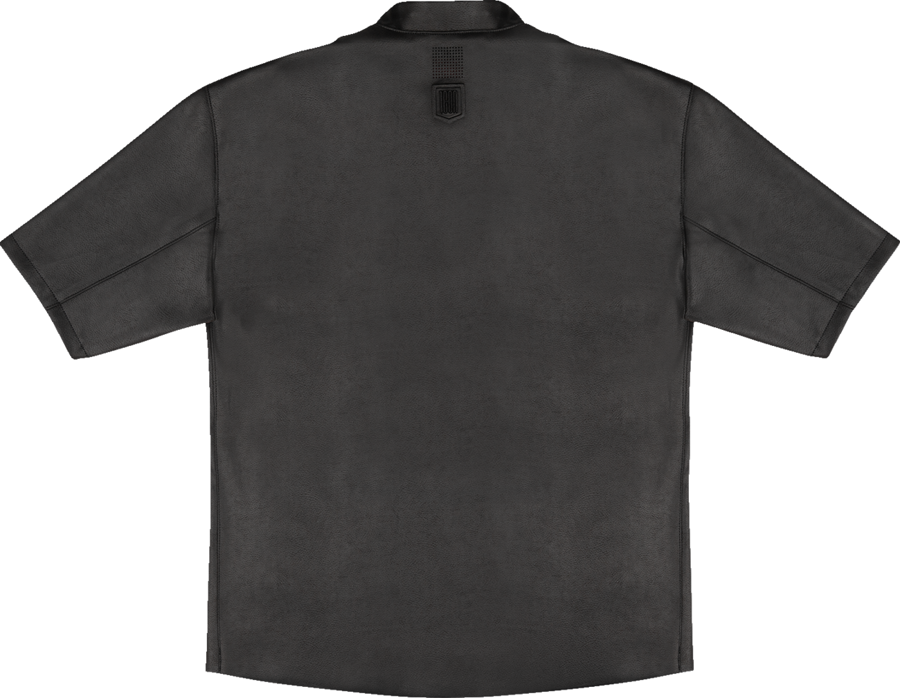 Black Bill's Exhausts ICON Short Track™ jacket, short-sleeve design in medium size, shown on a hanger.