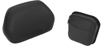 Bill's Exhausts SHOW CHROME Detachable Smart Mount Backrest for GL1800 engine, showcasing chrome finish and mounting hardware.