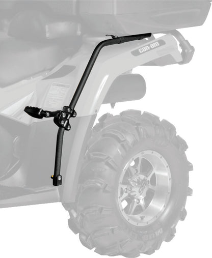 QuadBoss Can-Am Outlander 400 HO Fender Protectors from 2006-2009, durable black plastic guards for ATV protection.