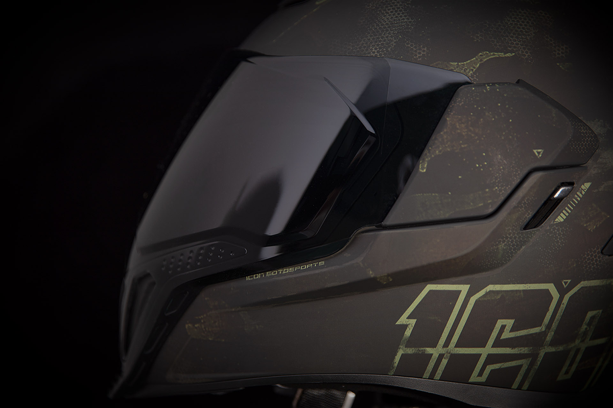 Black ICON Airflite™ helmet with MIPS® technology, small size, showing sleek design and vent details.