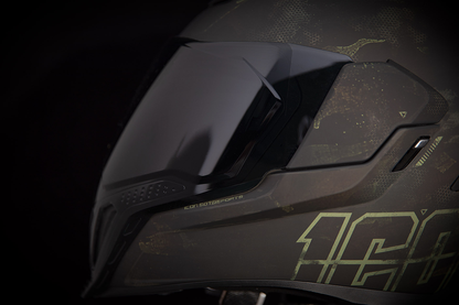 Black ICON Airflite™ helmet with MIPS® technology, small size, showing sleek design and vent details.