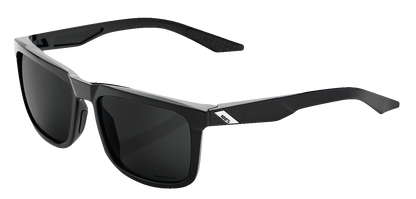 100% Blake Sunglasses - Polished Black - Grey PeakPolar 60028-00000 - Howling Moto