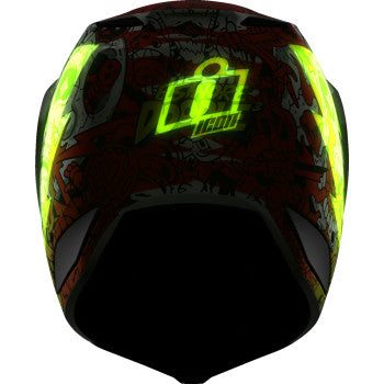 Bill's Exhausts ICON Elsinore™ Helmet Doodle 3 in white, 2XL size, featuring a sleek design and adjustable strap.