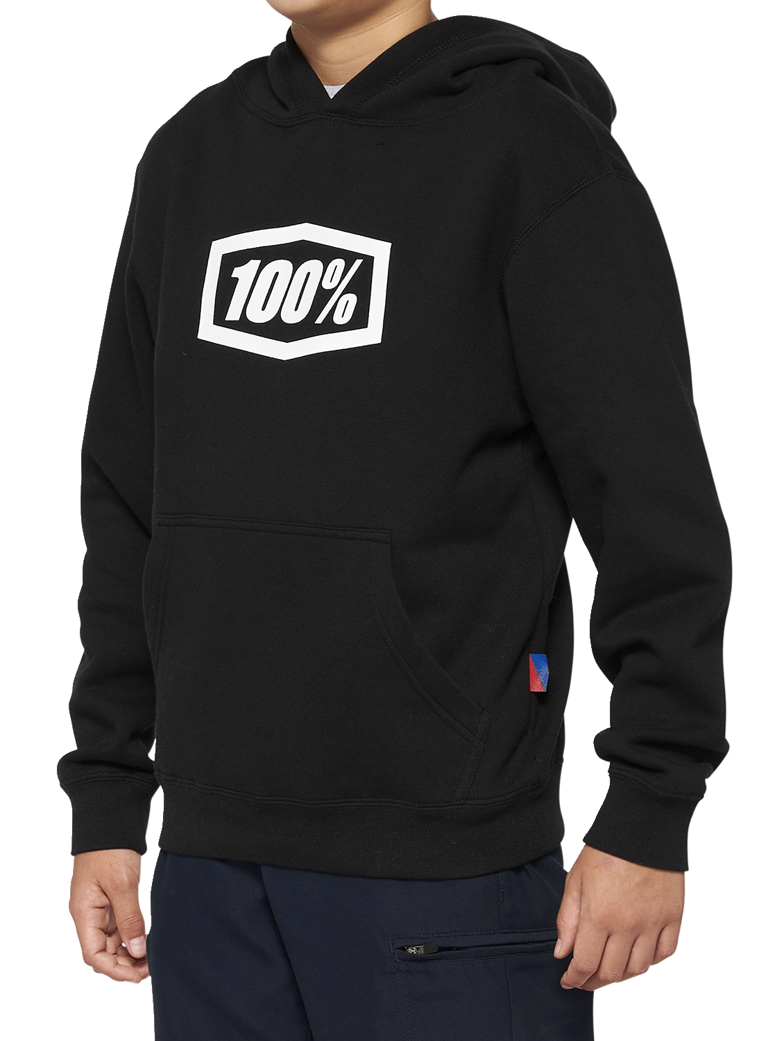 100% Youth Icon Hoodie - Black - Medium 20030-00001 - Howling Moto