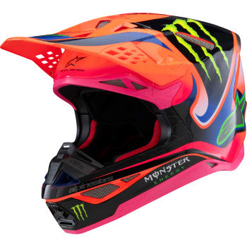 ALPINESTARS Supertech M10 Helmet - Deegan Monster - MIPS® - Gloss Orange Fluo/Purple/Pink Fluo - Small 8300425-433-S - Howling Moto