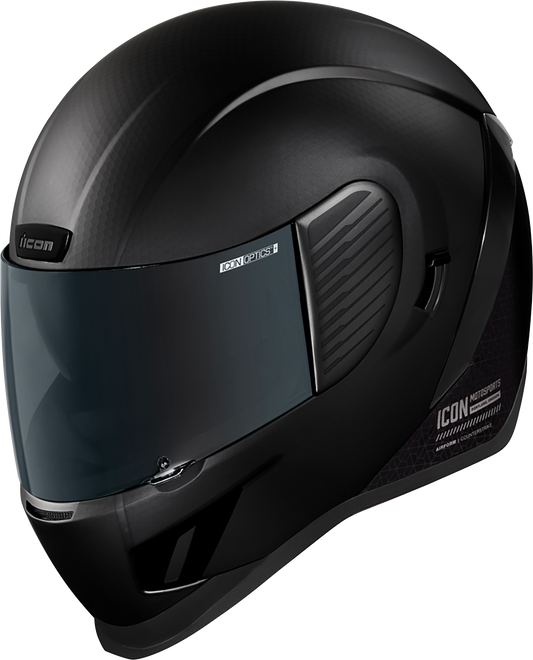 Black ICON Airform™ Helmet for Counterstrike, Small size with MIPS® safety features, designed for motorcycle or sports riding.
