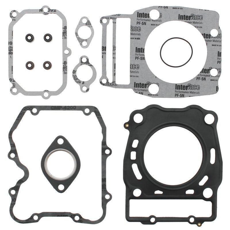 QuadBoss Polaris Hawkeye 400 HO 2x4/HD top end gasket set, part #566792, showing the gasket components for engine repair.