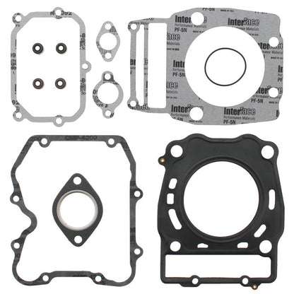 QuadBoss Polaris Hawkeye 400 HO 2x4/HD top end gasket set, part #566792, showing the gasket components for engine repair.