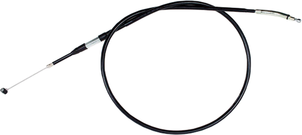 Motion Pro black vinyl clutch cable with premium chrome fittings, designed for motorcycle clutch systems.