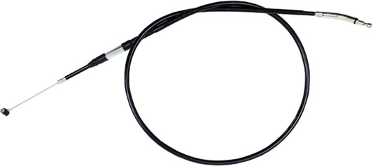 Motion Pro black vinyl clutch cable with premium chrome fittings, designed for motorcycle clutch systems.