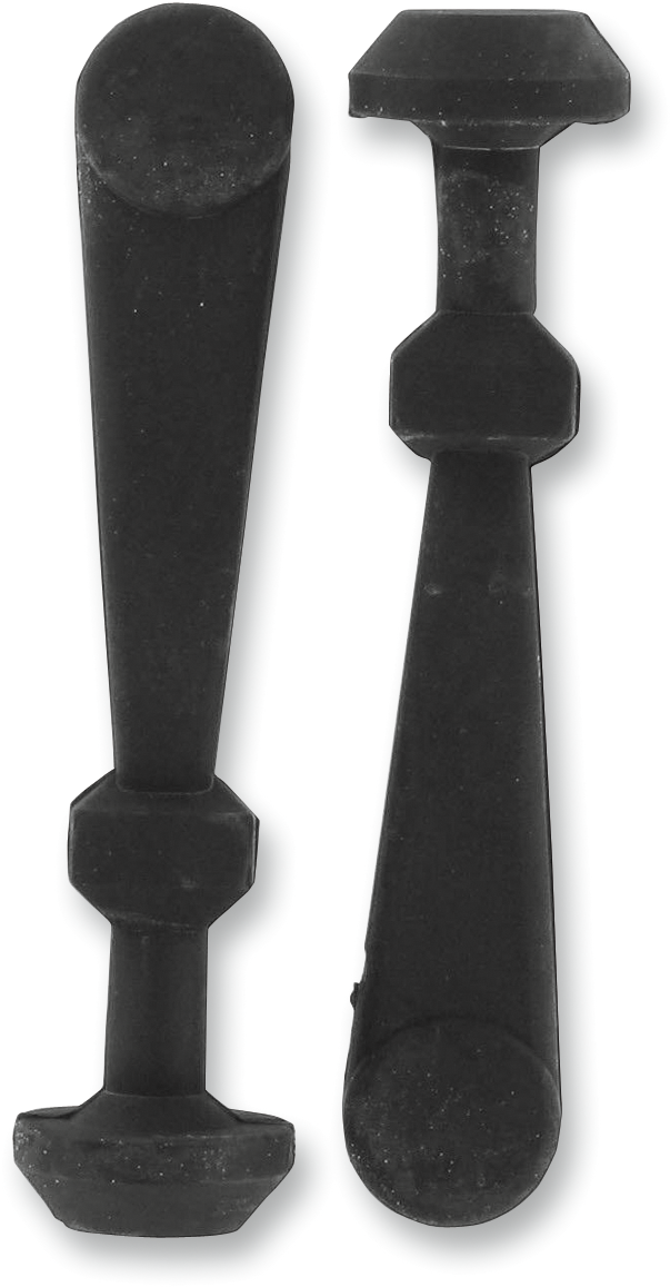 Parts Unlimited hood clamp set for Polaris, two black metal clamps with mounting hardware, model 12-135-010.
