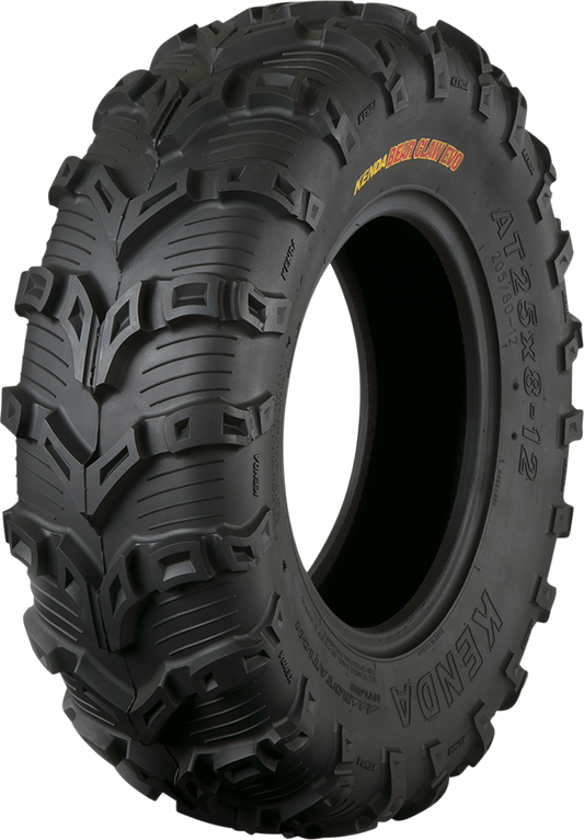 KENDA K592 Bearclaw Evo rear ATV tire with 25x10-12 size and 6-ply construction, designed for all-terrain performance