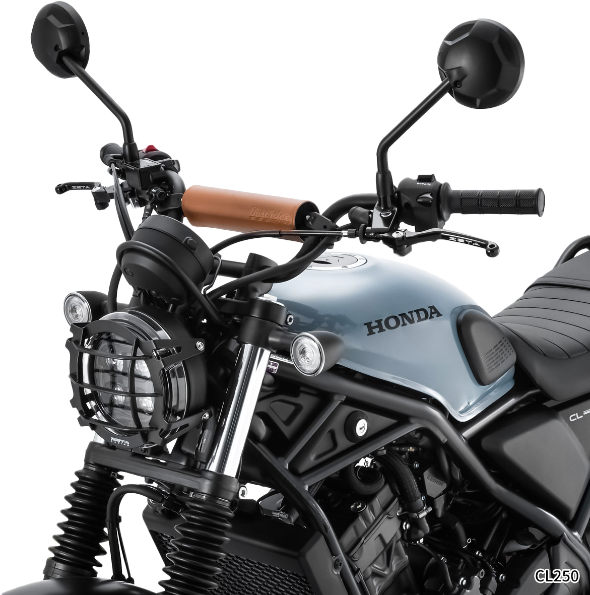 ZETA, ZETA Handlebar Bar Pad Set 200mm with Brown Pad and Aluminum Brace - Model ZE47-9601